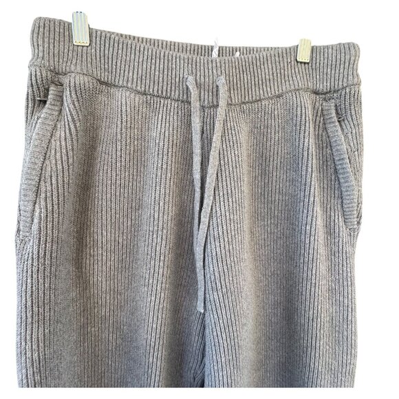 Alo Yoga Domain Rib Knit Sweatpant  Size Small Athletic Heather Grey - Picture 3 of 8